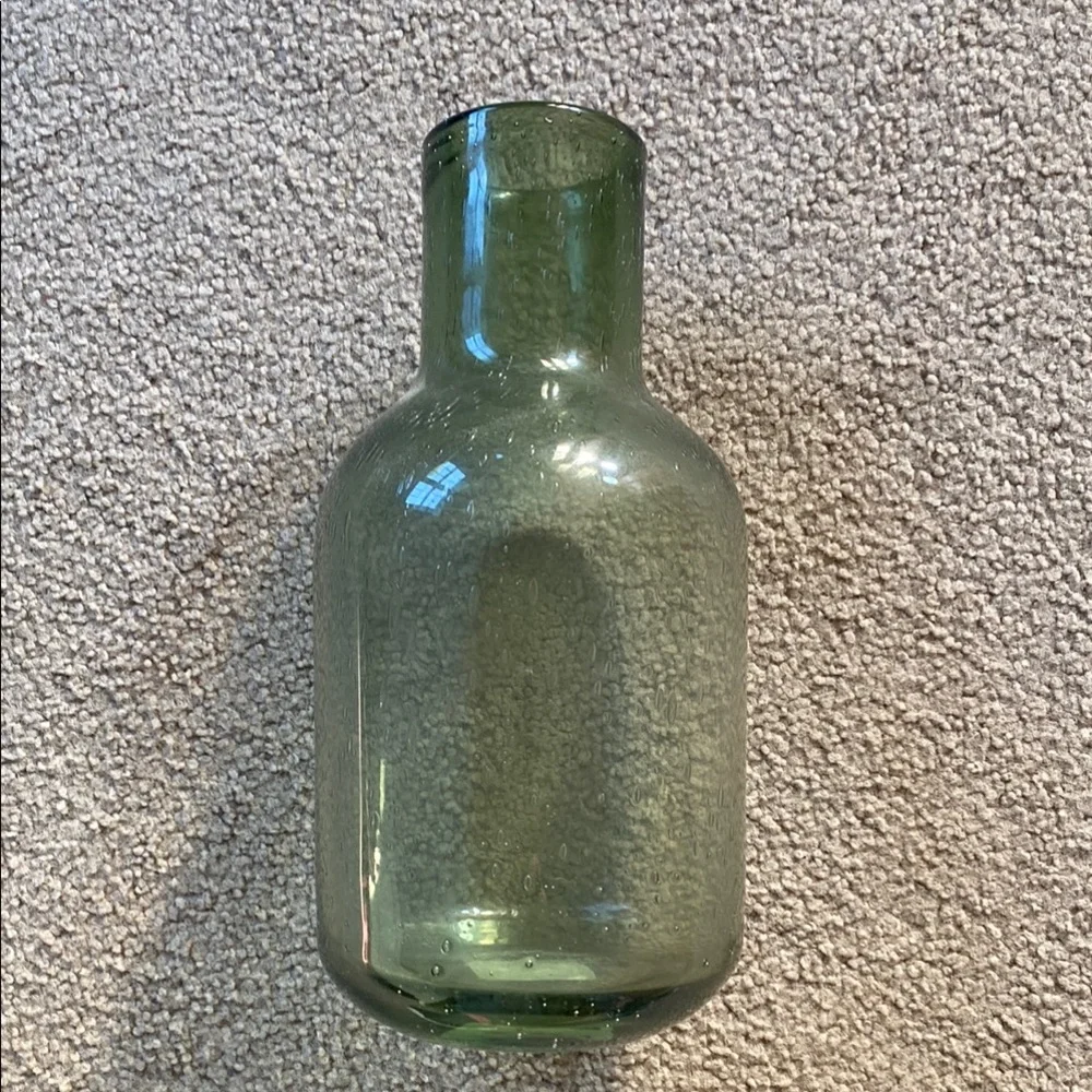 Pier 1 Green Glass Accent Vase